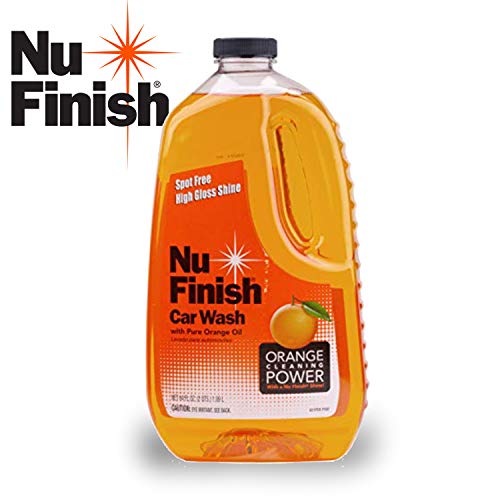 Nu Finish Car Wash Soap, No Spots, Streaks or Harmful Ingredients, Unique Pure Orange Oil Formula Removes Tar, Tree Sap, Bugs, Bird Droppings, 64. Fluid_Ounces