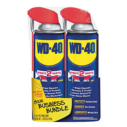 WD-40 Multi-Use Product with SMART STRAW SPRAYS 2 WAYS, 14.4 OZ [2-Pack]